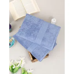 Creeva Classic Blue Cotton Solid Bath Towel-picture-35