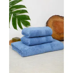 Creeva Classic Royal Blue Cotton Solid Towels-picture-33