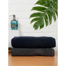 Creeva Grey & Blue 2 Cotton 550 GSM Bath Towel-picture-27