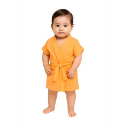 Creeva Kids Shawl Collar Bath Robe With Belt-picture-15
