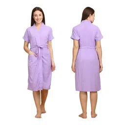 Creeva Lilac Micro Terry Bathrobe (Large)-picture-43
