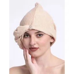 Creeva Luxury Peach Cotton 380 GSM Hair Wrap-picture-44