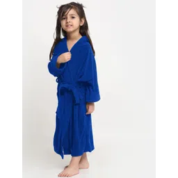 Creeva Melodious Kids Blue Front Pocket Bath Robe image 5