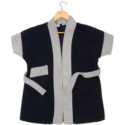 creeva Navy & Grey Large Bath Robe-picture-13