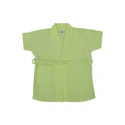 Creeva Parrot Green Micro Terry Melodious Kids Bathrobe (2-3 Y)-picture-40