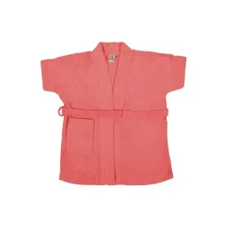 Creeva Peachy Pink Micro Terry Melodious Kids Bathrobe (3-4 Y)-picture-36