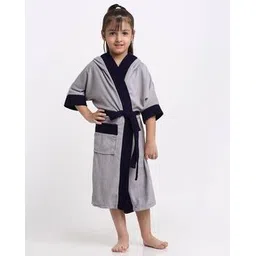 creeva Regular Fit Bathrobe with Adjustable Belt-picture-44
