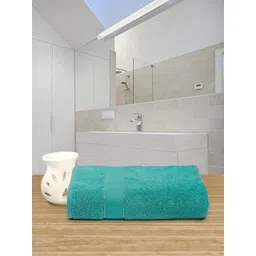 Creeva Sea Green Solid 525 GSM Cotton Bath Towel-picture-15