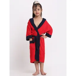Creeva Solid Hooded Bath Robe-picture-19