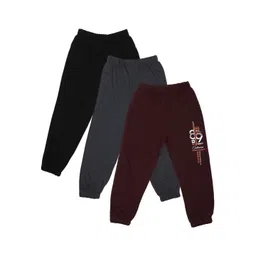 CREMLIN CLOTHING Kids Pack of 3 Solid Cotton Joggers-picture-12