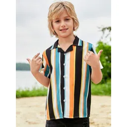 CRESALE Kids Boys Striped Comfort Regular Fit Cotton Casual Shirt-picture-28