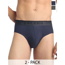 Cresmo Men Pack Of 3 Anti Microbial Basic Briefs CR-B-STR-P3-COSM-INTBLK-S-picture-33
