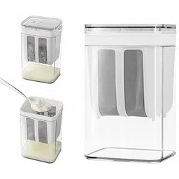 CRGi Plastic Greek Yogurt & Hung Curd Maker/Fine Mesh Strainer with Lid/Hung Curd Strainer Box/Home Essentials/Hung Curd/Perfect for Homemade Yogurt/Curd/Cheese & More (1100ml), White-picture-28