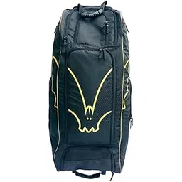 Cricket Kit Bag with Wheels, Black with Yellow Trim, Game Changer Design, Multiple Compartments-picture-27