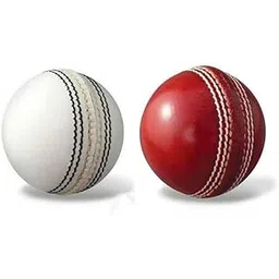 Cricket Leather Ball - Pack of 2 (Red/White)-picture-25