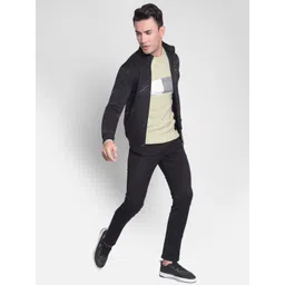 Crimsoune Club Abstract Printed Mock Collar Cotton Front-Open Sweatshirt-picture-26