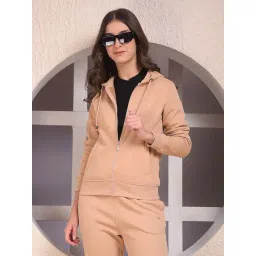 Crimsoune Club Beige Blended Regular Fit Solid Sweatshirts and hoodies-picture-25