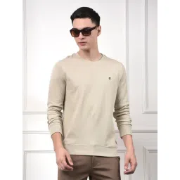 Crimsoune Club Beige Cotton Regular Fit Solid Sweatshirt-picture-44