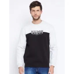 Crimsoune Club Black & Grey Regular Fit Colour Block Sweatshirt-picture-47