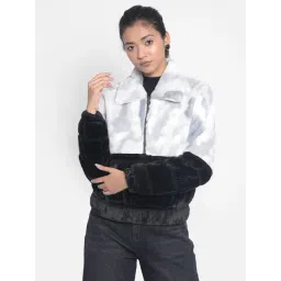 Crimsoune Club Black & White Color-Block Puffer Jacket-picture-37