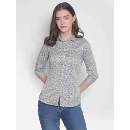 Crimsoune Club Black & White Floral Print Shirt-picture-25