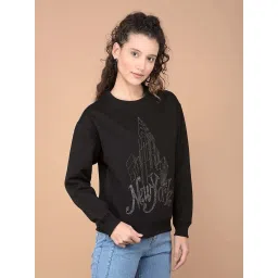 Crimsoune Club Black Embellished Sweatshirt image 1