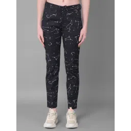 Crimsoune Club Black Printed Slim Fit Mid Rise Trousers-picture-38