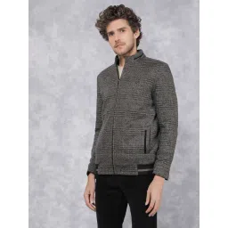 Crimsoune Club Black Regular Fit Checks Jacket-picture-25