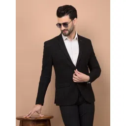 Crimsoune Club Black Regular Fit Checquered Blazer-picture-21