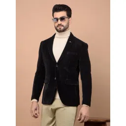 Crimsoune Club Black Regular Fit Striped Blazer-picture-46