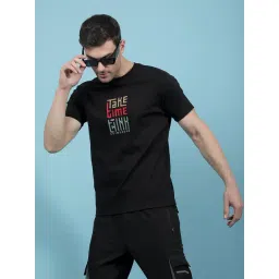 Crimsoune Club Black Slim Fit Embellished T-Shirt-picture-22