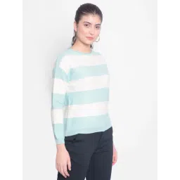 Crimsoune Club Blue & White Embellished Sweater-picture-38