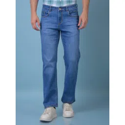 Crimsoune Club Blue Blended Relaxed Fit Solid Jeans-picture-35