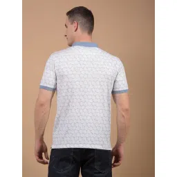 Crimsoune Club Blue Blended Slim Fit Printed Polo T-Shirt image 2