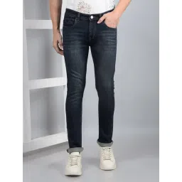 Crimsoune Club Blue Blended Slim Solid Jeans-picture-39