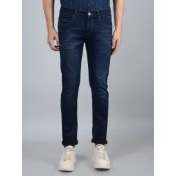 Crimsoune Club Blue Blended Slim Solid Jeans-picture-18