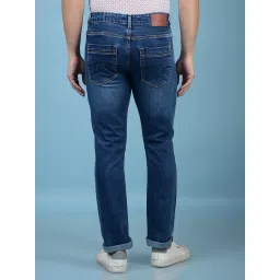 Crimsoune Club Blue Blended Slim Solid Jeans image 2