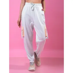 Crimsoune Club Blue Cotton Solid Cargo Joggers-picture-17