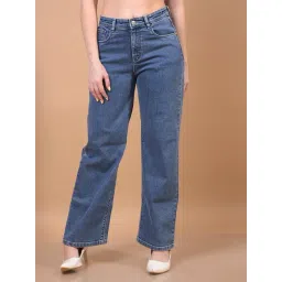 Crimsoune Club Blue Cotton Solid Jeans-picture-43