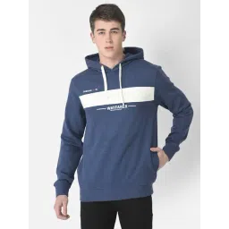 Crimsoune Club Blue Regular Fit Printed Hooded Sweatshirt-picture-40