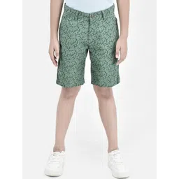 Crimsoune Club Boys Abstract Printed Mid Rise Pure Cotton Shorts-picture-30