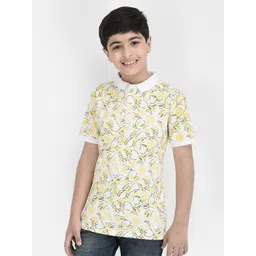 Crimsoune Club Boys Abstract Printed Polo Collar T-shirt-picture-31