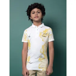 Crimsoune Club Boys Abstract Printed Polo Collar T-shirt-picture-29