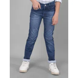 Crimsoune Club Boys Blue Solid Jeans-picture-46