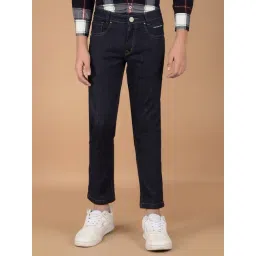 Crimsoune Club Boys Blue Solid Jeans-picture-21