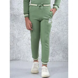 Crimsoune Club Boys Brand Logo Printed Mid-Rise Joggers-picture-15