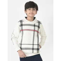 Crimsoune Club Boys Checked Mock Collar  Sweatshirt-picture-23