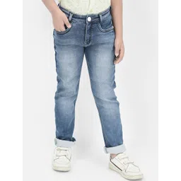 Crimsoune Club Boys Clean Look Whiskers & Chevrons Heavy Fade Slim Fit Stretchable Jeans-picture-21