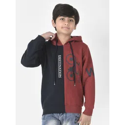 Crimsoune Club Boys Colourblocked Hooded Sweatshirt-picture-33