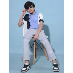 Crimsoune Club Boys Colourblocked Polo Collar Slim Fit T-shirt-picture-31